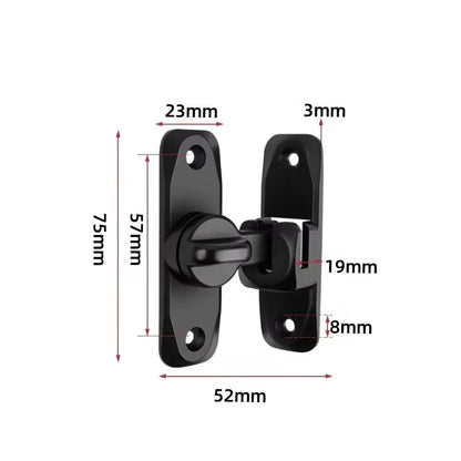 90/180 Degree Flip Door Lock Home Security Sliding Door Latch Small Gate Latches Hardware Anti-Theft Lock Zinc Alloy Door Bolts