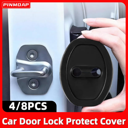 Silicone Car Door Lock Protective Cover Thickened anti Collision Adhesive Car Door Lock Buffer Shock Absorber Cover