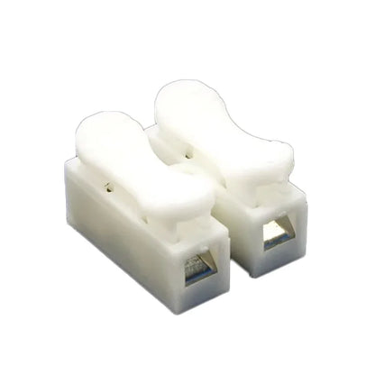 50Pcs 1P 2P No Screw Terminal No Solding Quick Cable Wire Connector Block Spring Clamp