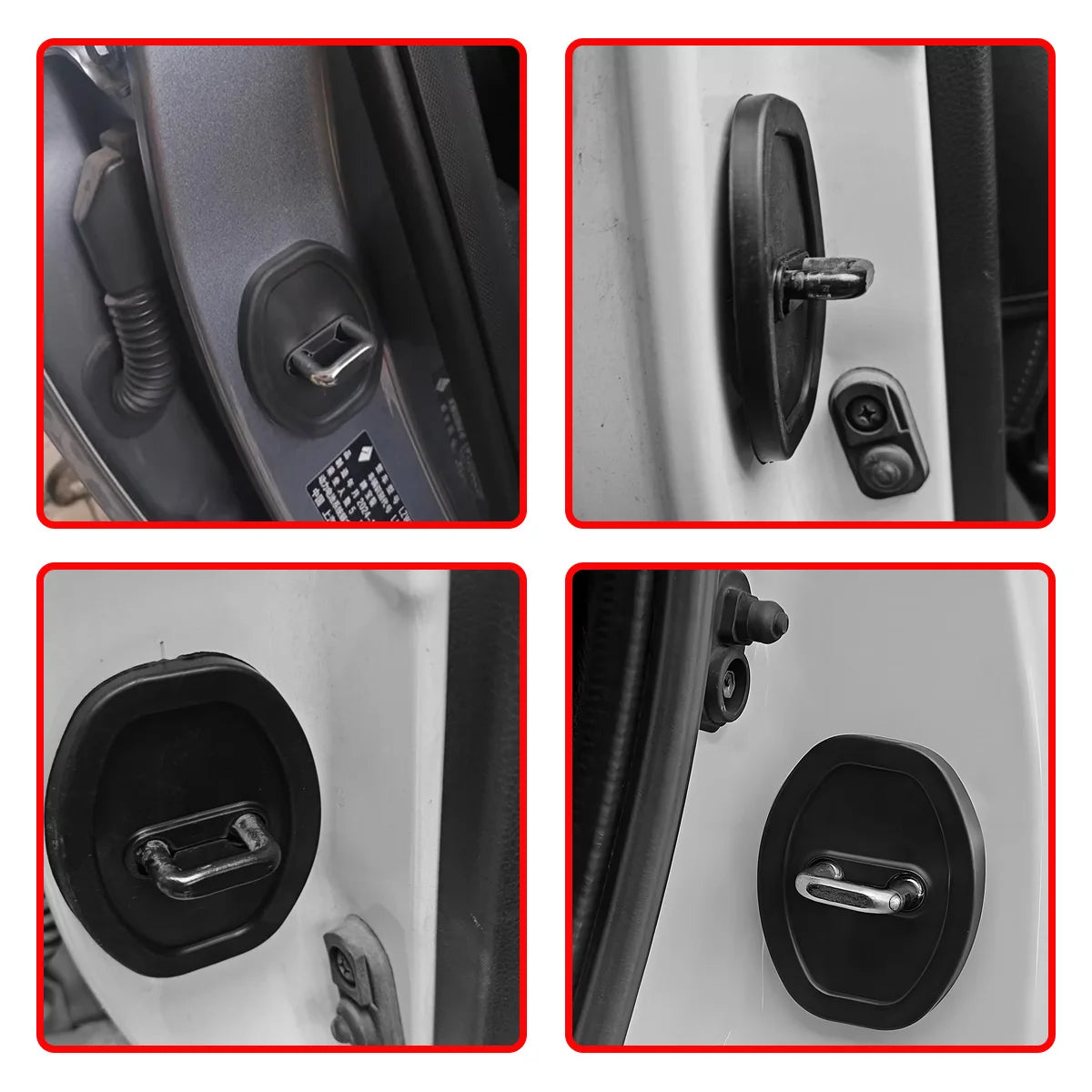 Silicone Car Door Lock Protective Cover Thickened anti Collision Adhesive Car Door Lock Buffer Shock Absorber Cover