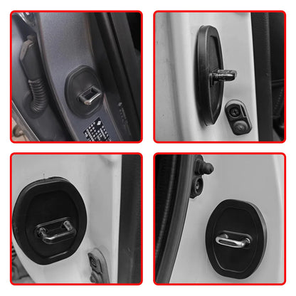 Silicone Car Door Lock Protective Cover Thickened anti Collision Adhesive Car Door Lock Buffer Shock Absorber Cover