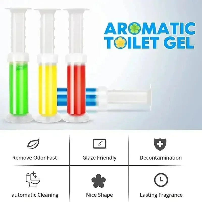 Toilet Cleaner Gel Stick, Solid Aromatherapy Air Freshener, Long Lasting Fragrance Deodorizer for Bathroom Odor Elimination