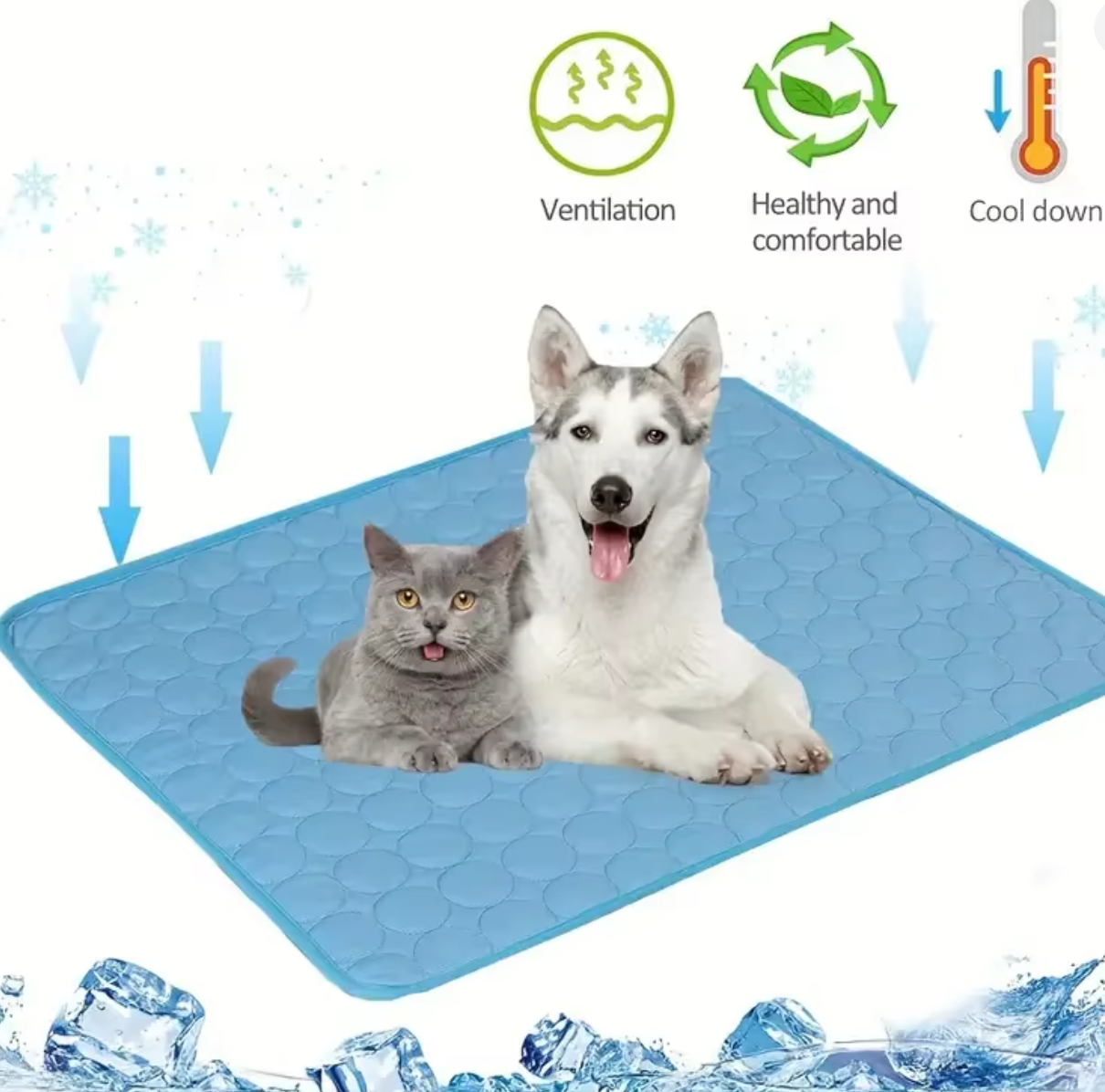 Alfombrilla refrigerante de verano para mascotas: