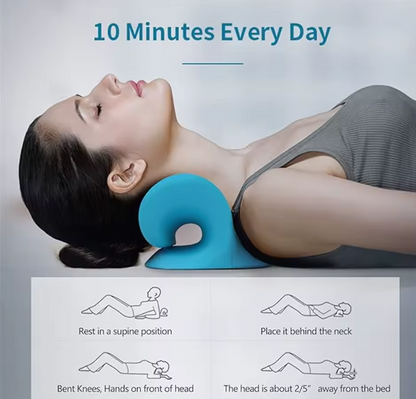 Almohada en forma de C para relajar cuello y hombros