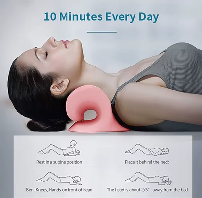 Almohada en forma de C para relajar cuello y hombros