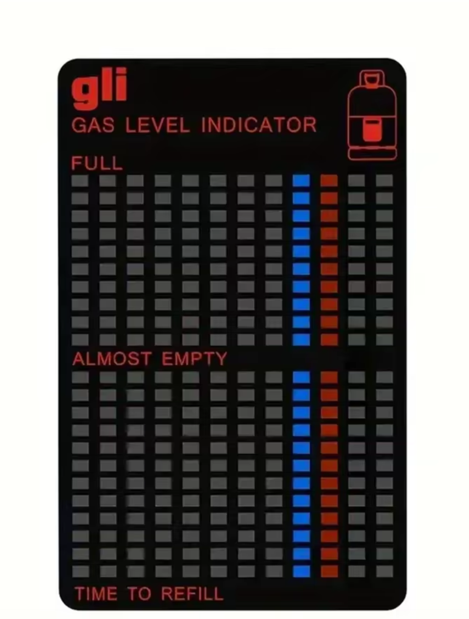 Indicador práctico de nivel de gas (propano, butano, GLP) para depósitos de combustible