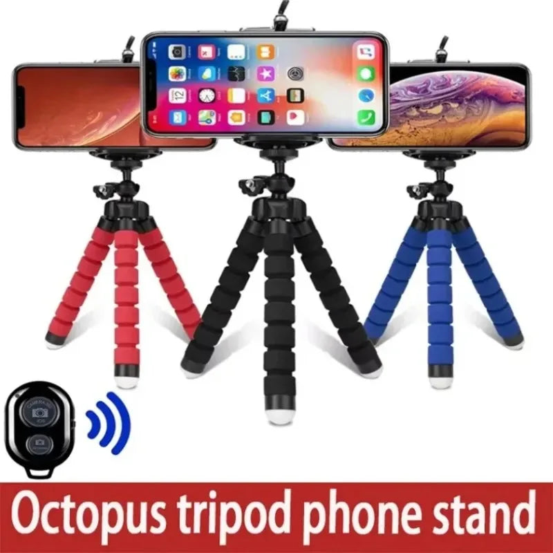 Tripods Tripod for Phone Mobile Camera Holder Clip Smartphone Monopod Tripe Stand Sponge Octopus Mini Tripod Stativ for Phone